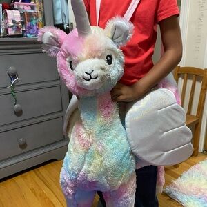 Plush Llama Unicorn Dress Up Costume Toy